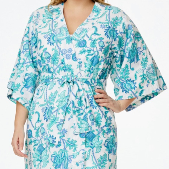 Roller Rabbit Amanda Kimino in Turqoise - Picture 5 of 5